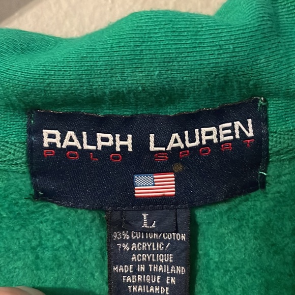 Polo sport Ralph Lauren quarter zip vintage sweatshirt large - Picture 2 of 5